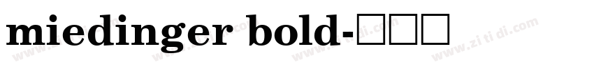 miedinger bold字体转换